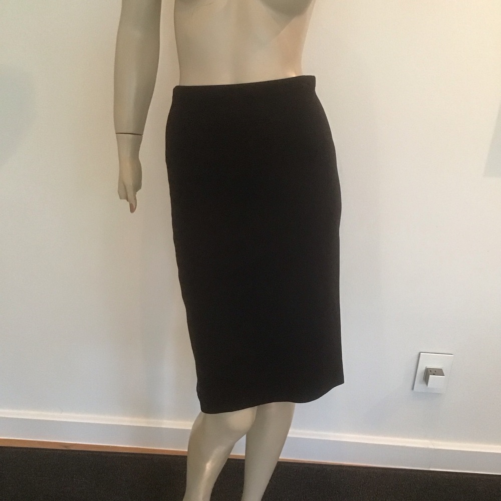 M Missoni Black Stretch Knit Pencil Skirt 38 US 2 Italy Authentic career Office